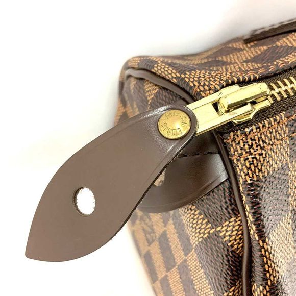 Louis Vuitton Speedy 25 Damier Ebene Handbag PVC Leather Brown - Picture 5 of 7